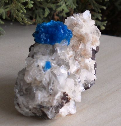 INCREDIBLE BLUE CAVANSITE CRYSTAL CLUSTER   FROM POONA, INDIA  