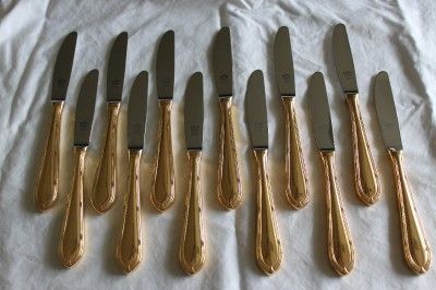 Bestecke Solingen 24K Gold Plated 71 Pc. Flatware Set  