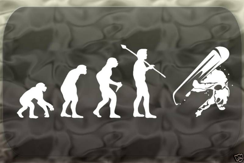 Snowboarding Snowboard Evolution Sticker Man Decal  