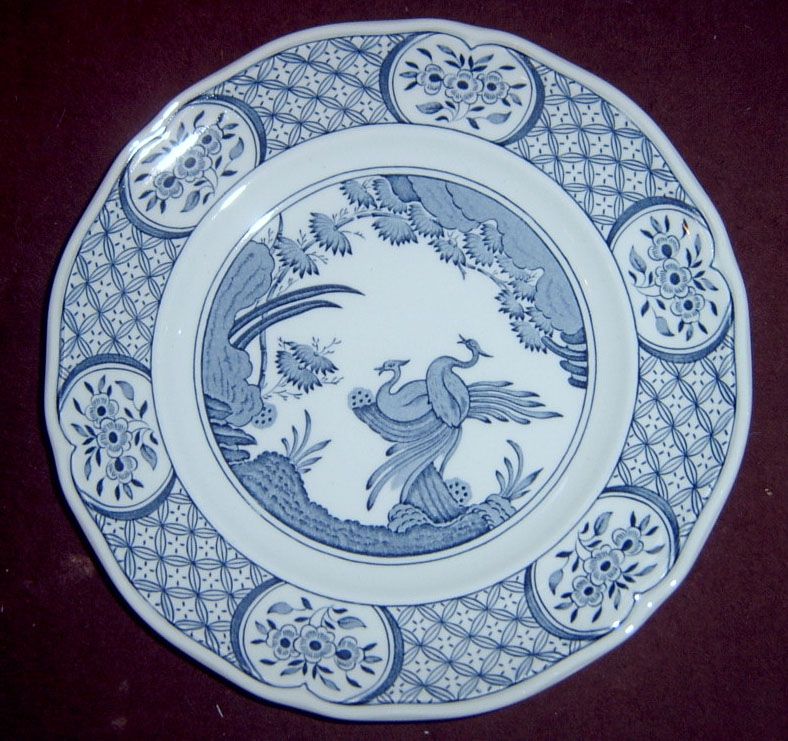 Furnivals Furnival Blue Old Chelsea Bird Salad Plate  