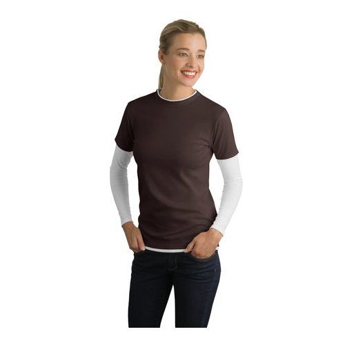 Sport Tek Ladies Long Sleeve Double Layer T Shirt. LST306  