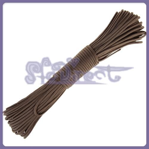 550 Cord/Paracord/Parachute Survival Cord Brown 100  