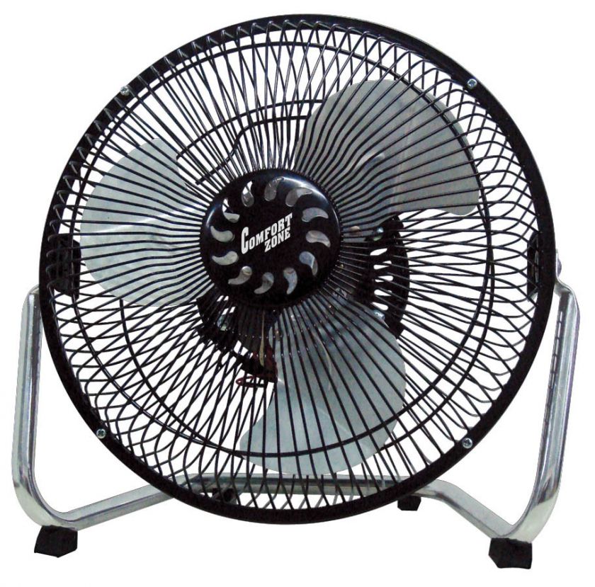 Comfort Zone CZHV9B 9 in 3 Speed High Velocity Cradle Fan 075877000958 