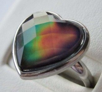 Beautiful HEART Design Mood Ring   Adjustable Band NEW  