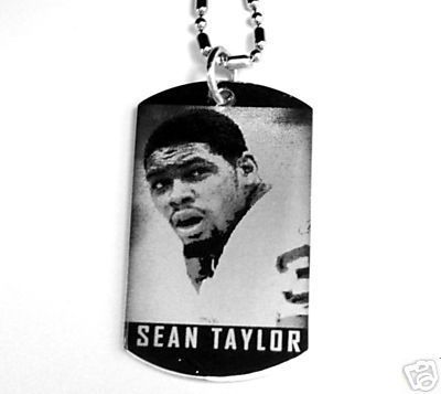 SEAN TAYLOR * Dog Tag REDSKINS FOOTBALL DogTag +Chain  