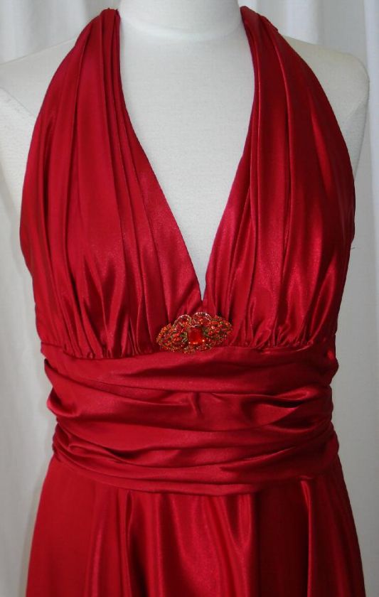 Bridesmaid Prom Party Evening Dress Size Large Or 11/12 Red Color