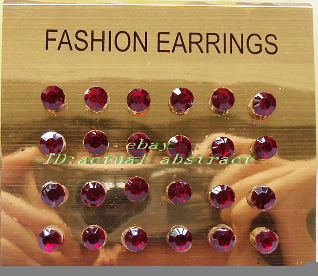 wholesale144xCzech rhinestone crystal earring &display  