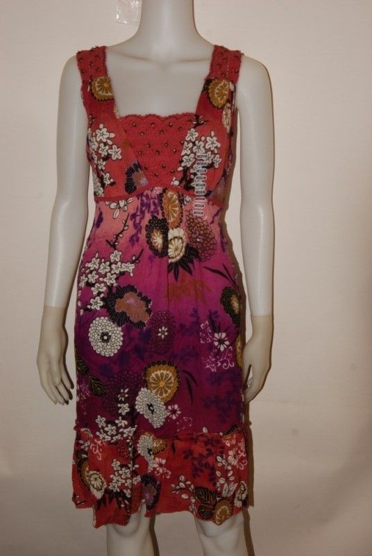 New Forbidden Rayon Sleeveless Peasant Beaded Dress for Ladies in 