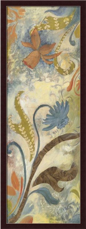 Floral XVIII by Hazel Lee Vintage Decorative Wall Décor 12x36 Framed 