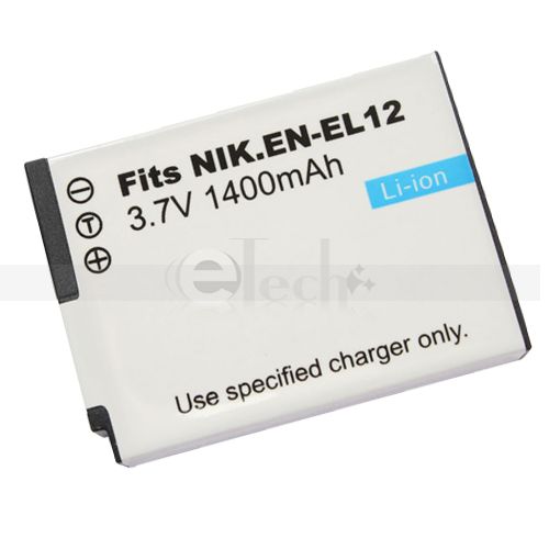 Battery + Charger For Nikon EN EL12 COOLPIX S8000 S70  