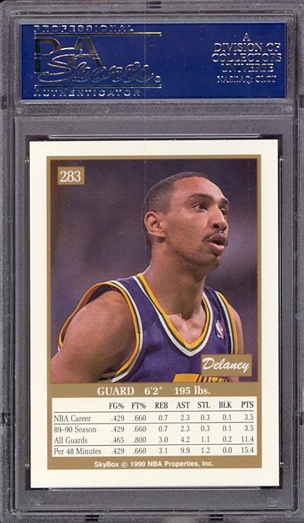 1990 Skybox #283 Delaney Rudd Jazz PSA 10 pop 1  