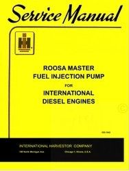 IH D DT 166 188 236 282 361 Roosa Master Parts Manual  