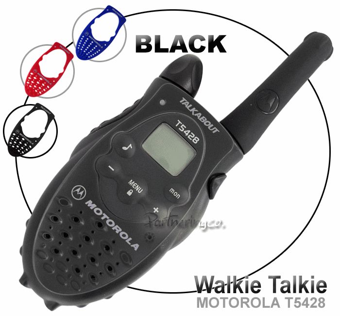 MOTOROLA T5428 TWO WAY RADIO WALKIE TALKIE 3 COLOUR a  