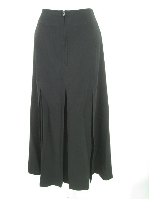 LOULOU De LA FALAISE Black Long Pleated Skirt Sz 40  