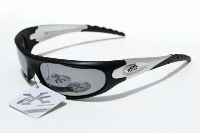 400UV Men Black Silver Mirror X loop Sunglasses SPORTS  