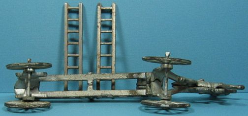 1910 HOOK & LADDER CAST IRON TOY ALL ORIGINAL & COMPLETE 8 3/4 LONG 