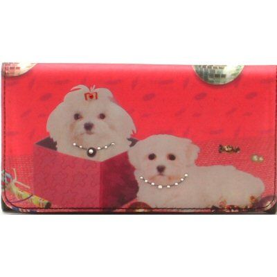 Maltese Dog Dogs Wallet for Purse Handbag Tote Bucket  