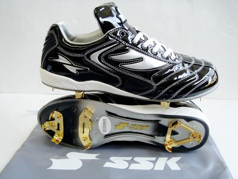 SSK Professional Baseball Metal Cleats Black Mens Sz 11 Free Ship 