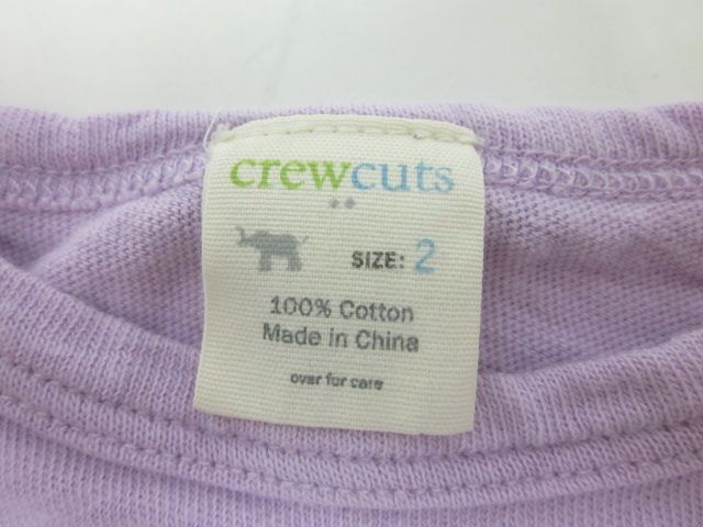 LOT 2 Girls LUCKY FISH CREWCUTS Purple Green Shirts 2  