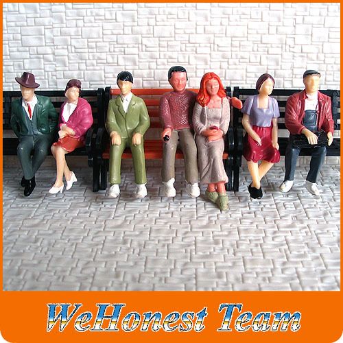 28 pcs G Scale 132 Painted Figures all seated People  