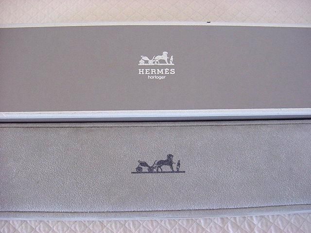 HERMES Unisex CLIPPER watch rare steel gold H band  