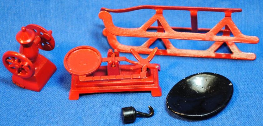 Vintage Old Miniature Doll House Food Scale Grinder Etc  