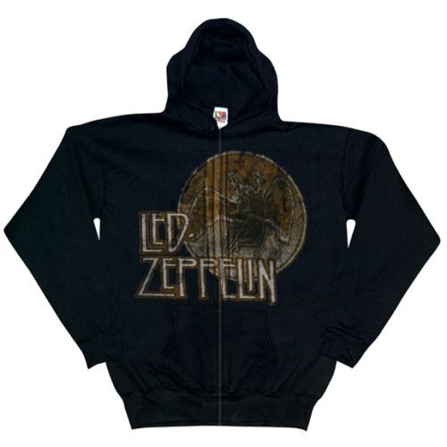 Led Zeppelin   Circle Swan Zip Hoodie   2X Large  