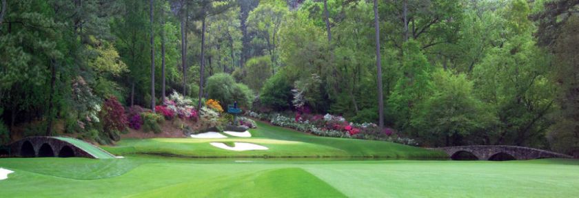   12 Golden Bell Masters Photo 37wide Panoramic Amen Corner Golf  