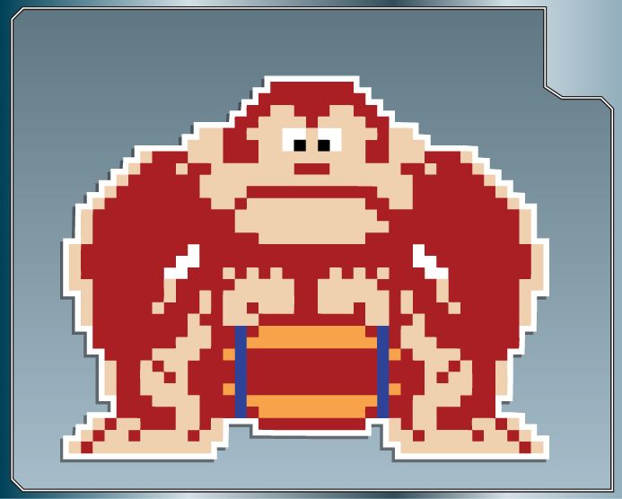 DONKEY KONG w/ Barrel vinyl decal Arcade Car Sticker  