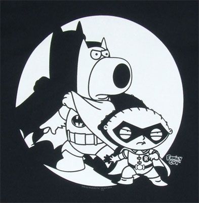 Batman And Robin   Family Guy T shirt  