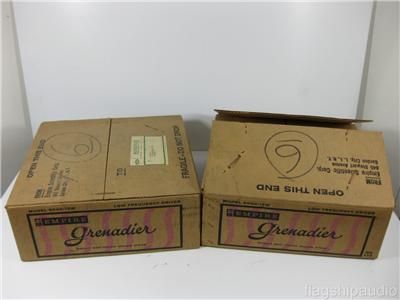 Rare NIB NOS Pair Empire Royal Greandier 8000 12W Woofers Speakers 