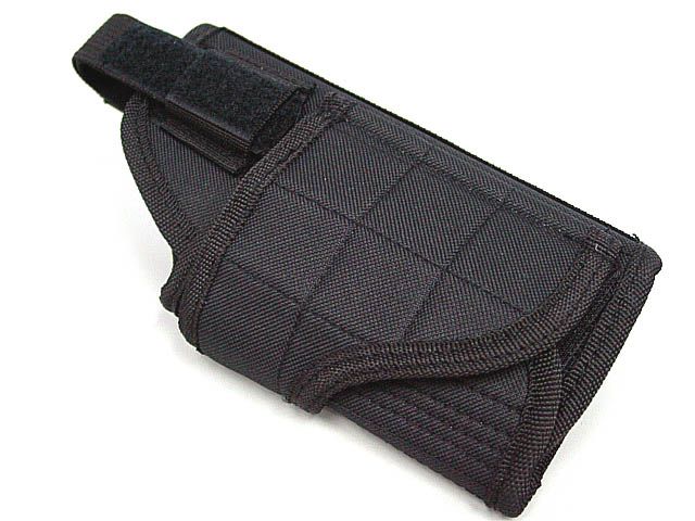 SWAT Tactical Molle Handgun Pistol Belt RH Holster BK  