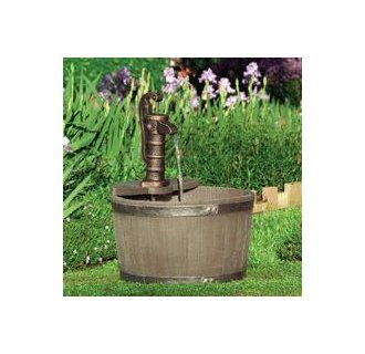 Little Giant 566740 Wood Whiskey Barrel Fountain  