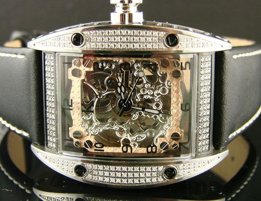 BRAND NEW MENS TECHNO COM KC/JOE RODEO AUTOMATIC DIAMOND WATCH 3.00 CT 