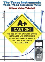 THE TI 83/TI 84 CALCULATOR TUTOR By Jason Gibson 3 DVDs  