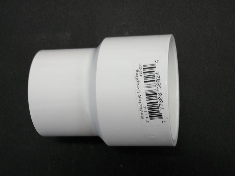 PVC Slip Fitting  Reducing Coupling 2 X 1 1/2 SCH 40  