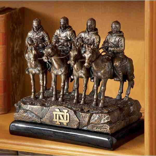 FOUR HORSEMEN OF NOTRE DAME TIM WOLFE DESK TOP STATUE  