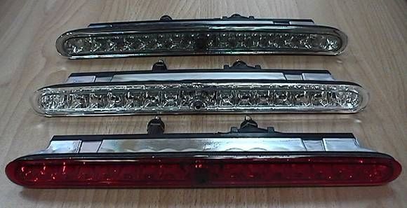 PEUGEOT 206 CLEAR/BLACK 3rd BRAKE STOP LAMP LIGHT LED  