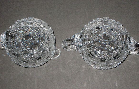 Crystal Cut SUGAR & CREAMER **beautiful**  