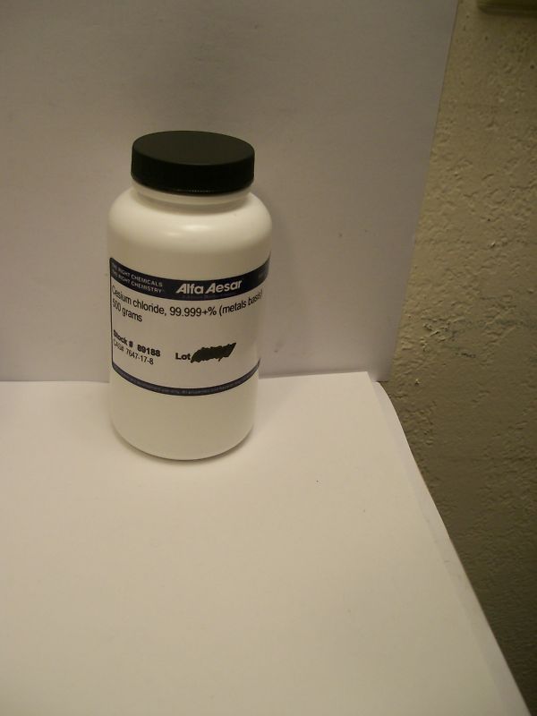 Cesium Chloride, 99.999+%, 25 grams, Alfa Aesar  