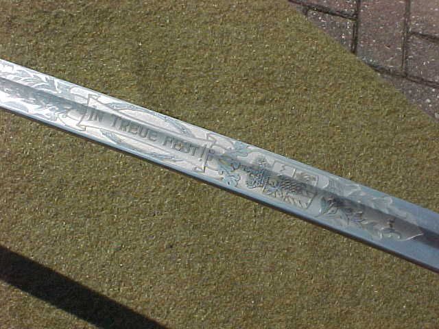   WWI BAVARIAN CAVALRY SABER / SWORD WITH IN TREUE FEST MOTTO  