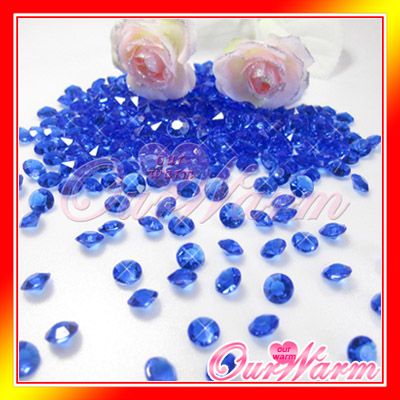 500 Royal Blue Diamond Confetti 1CT Wedding Party Decor  