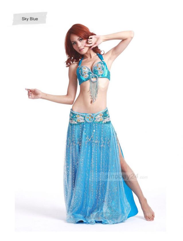 C91823 Womens New Polyster Beads Belly Dance Custome Belly Dancing 