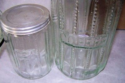 SELLERS HOOSIER ZIPPER ROUND JAR SET WITH STAND   COFFEE , TEA 