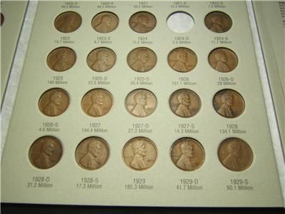 Lincoln Wheat Cent Collection 1909 VDB   1940, 78 coins w/ 1912 D,1926 