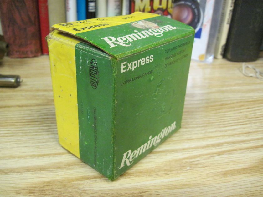 vintage remington express 20 GA old shot shell box shotgun  