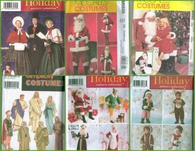 OOP Christmas Holiday Costume Sewing Pattern Adult Kids Simplicity 