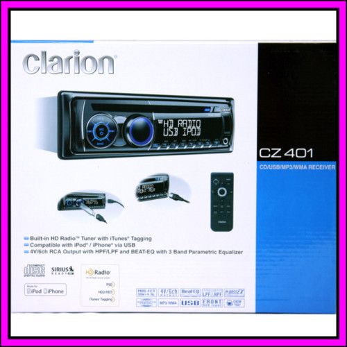 Clarion CZ401 iPod  CD Player Stereo Car Receiver  