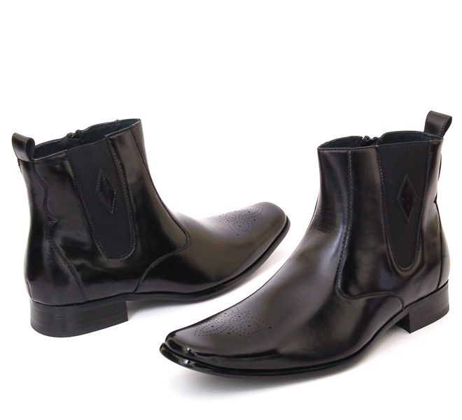 men s dressy ankle boots by delli aldo color black brown sizes 7 13 