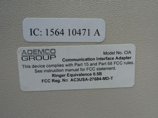 HONEYWELL ADEMCO GROUP CIA COMMUNICATIONS INTERFACE ADAPTER  